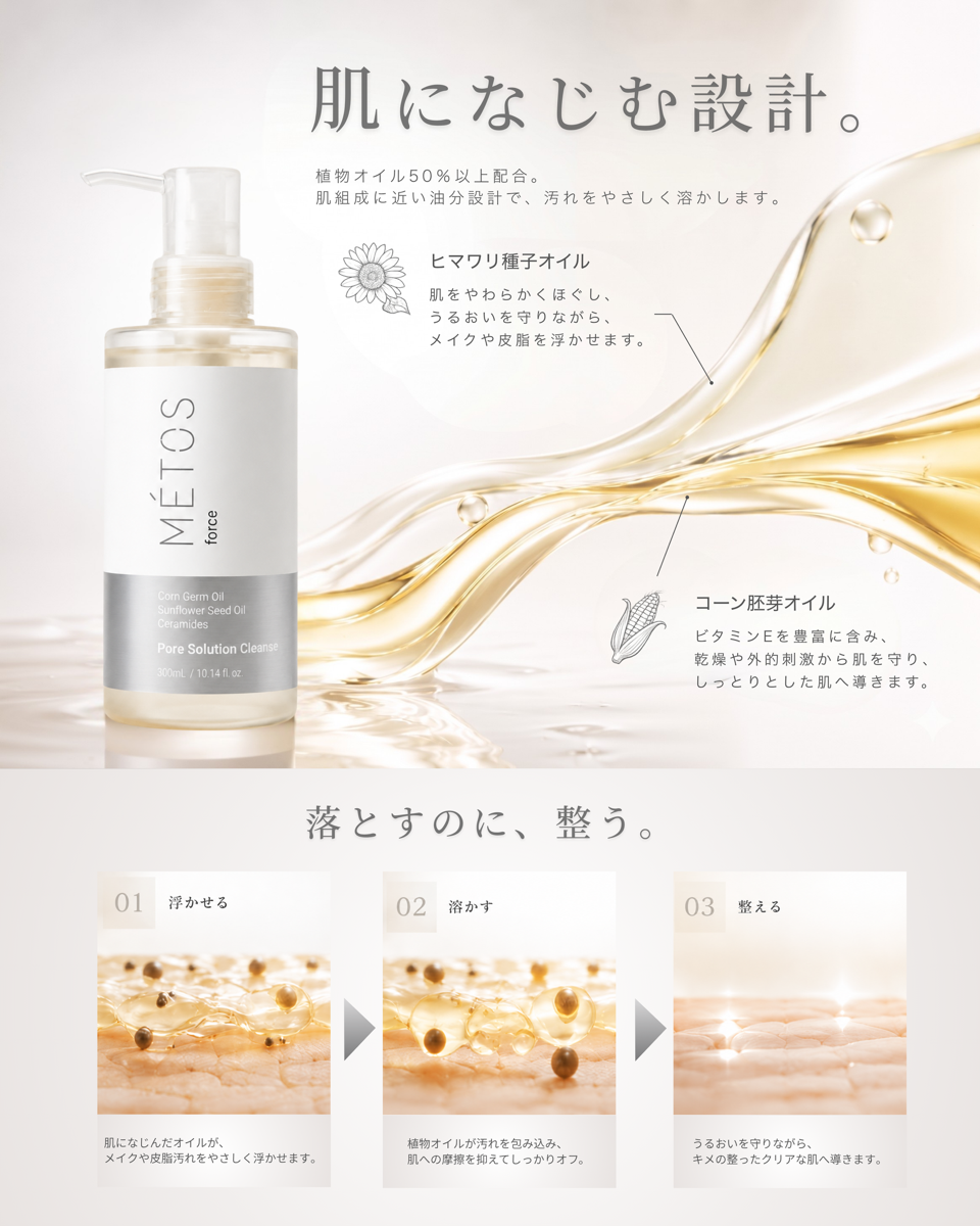 MÉTOS force ポアソリューションクレンズ 300mL